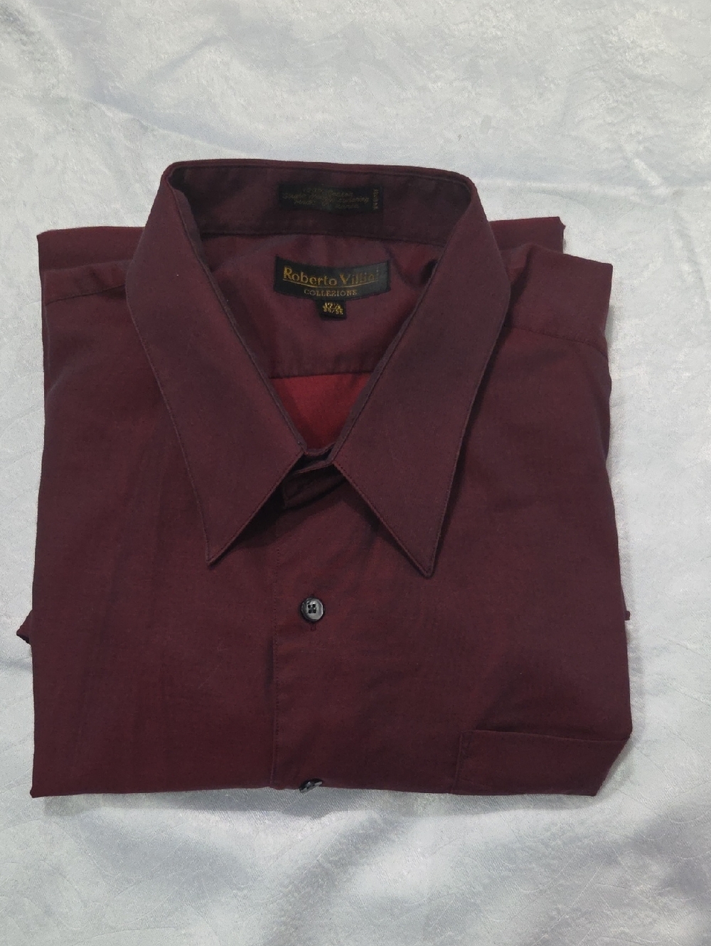 Roberto Villini Men's Deep Burgundy Dress Shirt